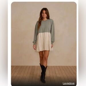 RYLEE AND CRU LAUREL SWEATSHIRT DRESS- MEDIUM